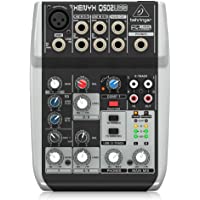 Los mejores  - Behringer XENYX Q502USB Mezclador USB para DJ (5 entradas- 2 buses- Jack de 2.5 mm)